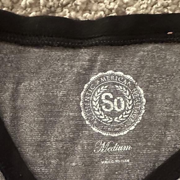 SO Heather Gray Tee with Black Accents - Picture 2 of 3